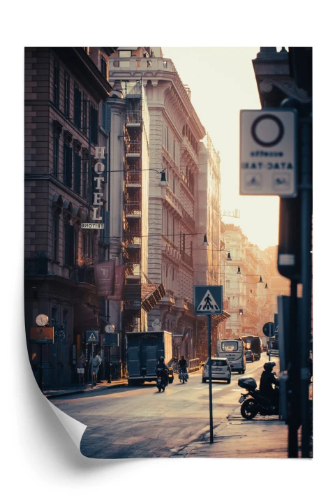 Plakat Ulice Rzymu O Wschodzie Słońca