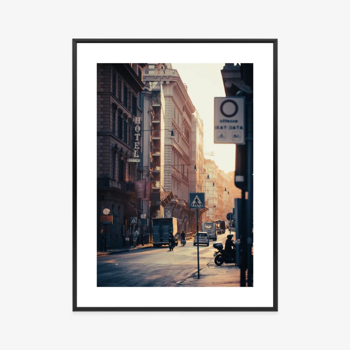 Plakat Ulice Rzymu O Wschodzie Słońca