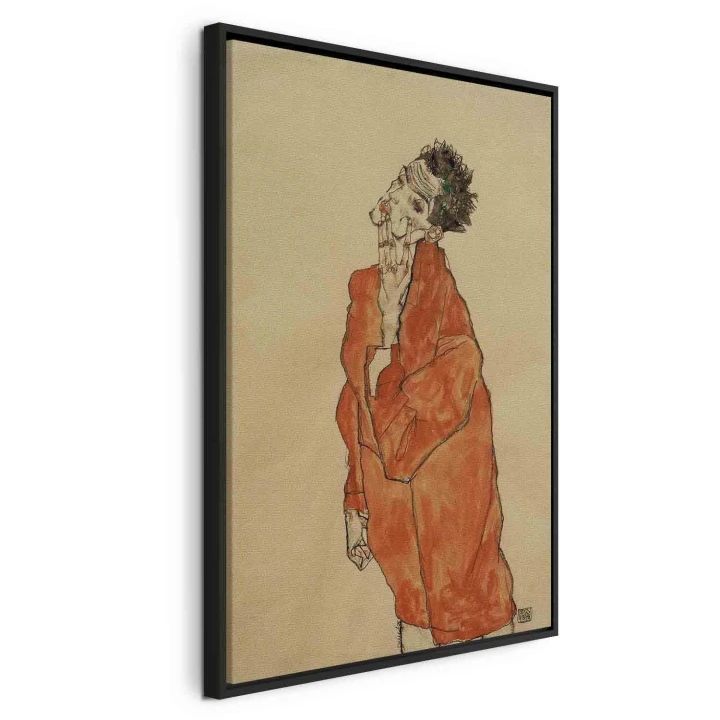 Obraz - Egon Schiele – Autoportret (Mężczyzna w pomarańczowej koszuli)