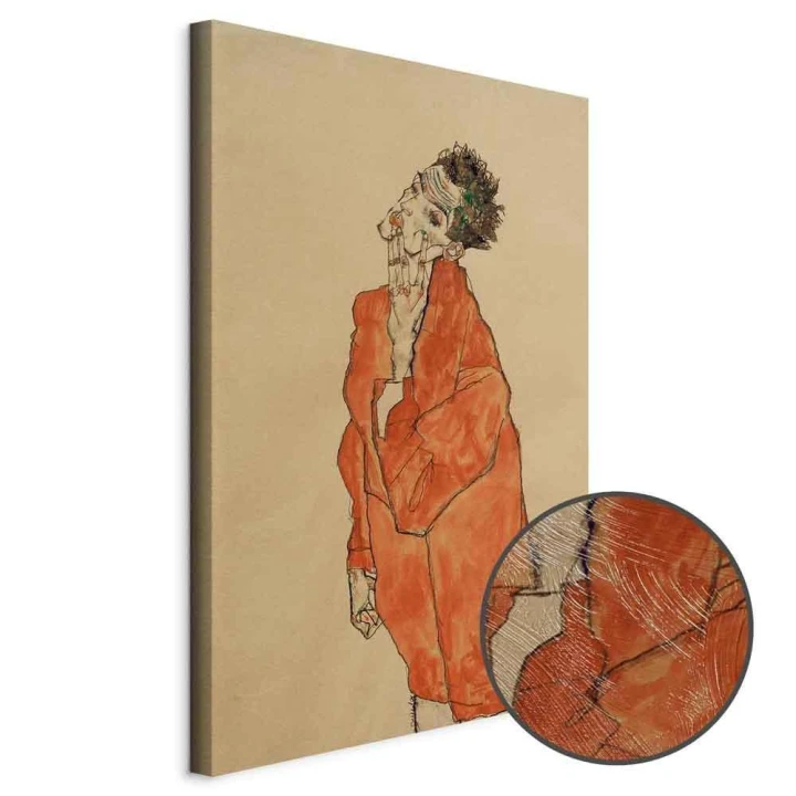 Obraz - Egon Schiele – Autoportret (Mężczyzna w pomarańczowej koszuli)