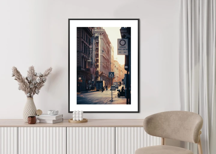 Plakat Ulice Rzymu O Wschodzie Słońca