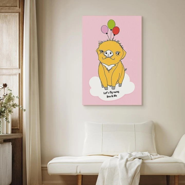 Obraz - Podniebna świnka (1-częściowy) pionowy