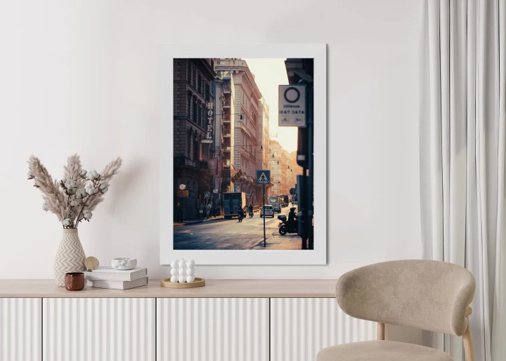 Plakat Ulice Rzymu O Wschodzie Słońca