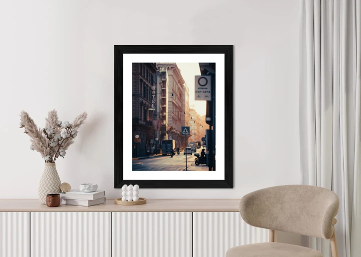 Plakat Ulice Rzymu O Wschodzie Słońca