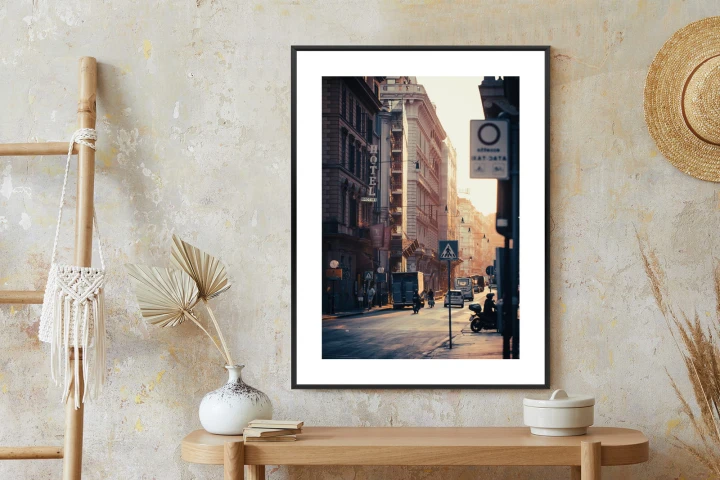 Plakat Ulice Rzymu O Wschodzie Słońca