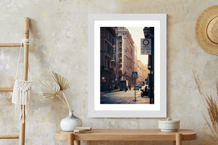 Plakat Ulice Rzymu O Wschodzie Słońca