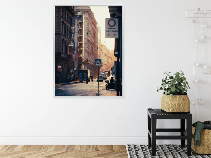 Plakat Ulice Rzymu O Wschodzie Słońca