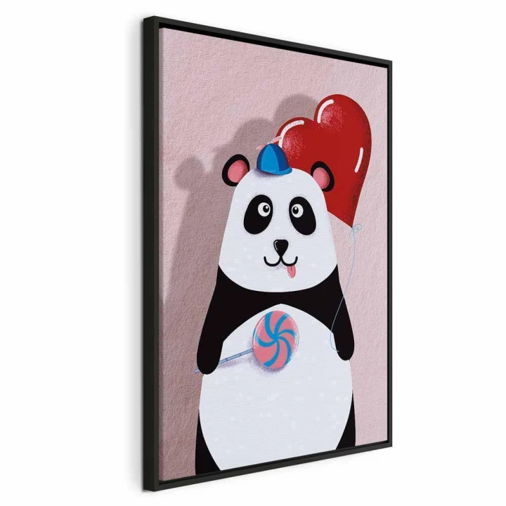 Obraz - Panda z balonikiem (1-częściowy) pionowy