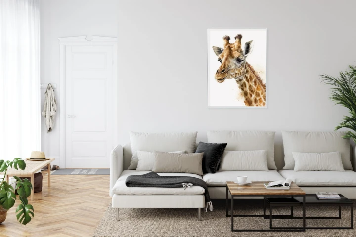 Plakat Żyrafa Z Długą Szyją