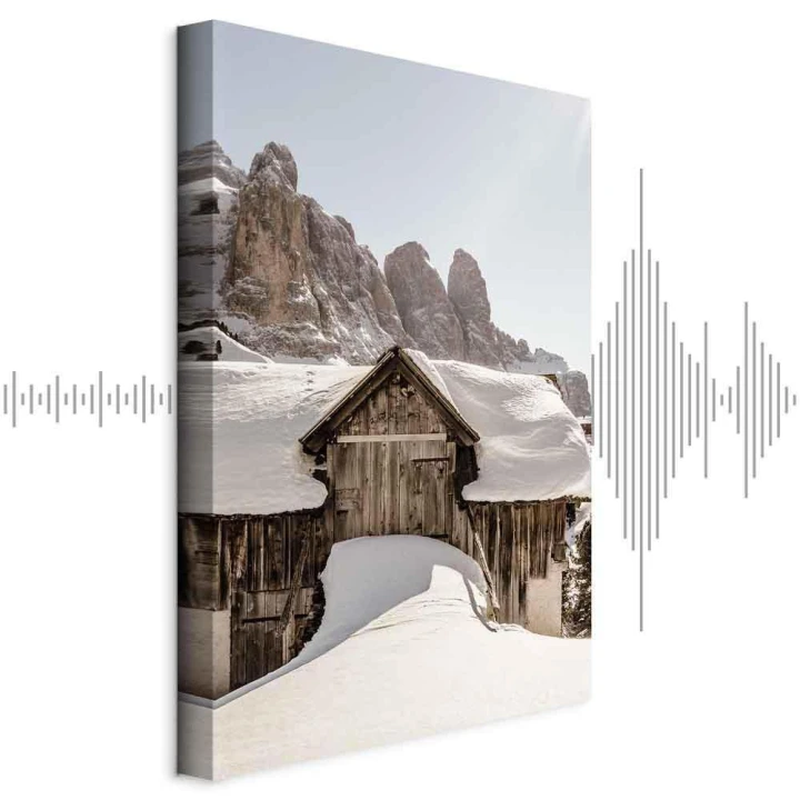 Obraz - Zima w Dolomitach (1-częściowy) pionowy
