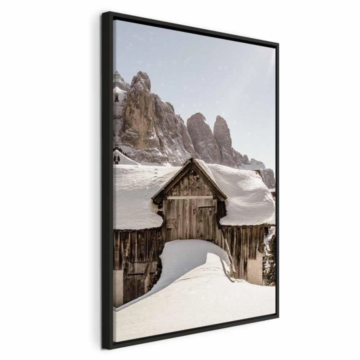 Obraz - Zima w Dolomitach (1-częściowy) pionowy
