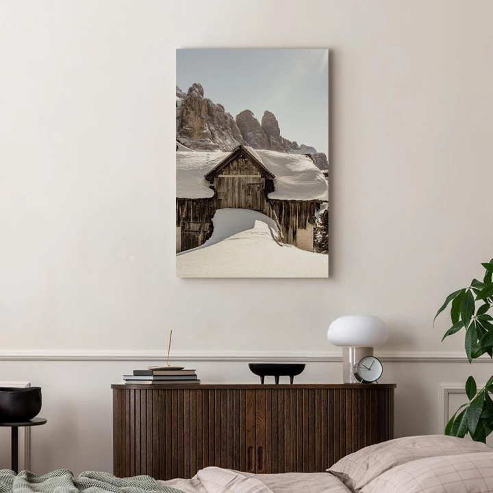 Obraz - Zima w Dolomitach (1-częściowy) pionowy