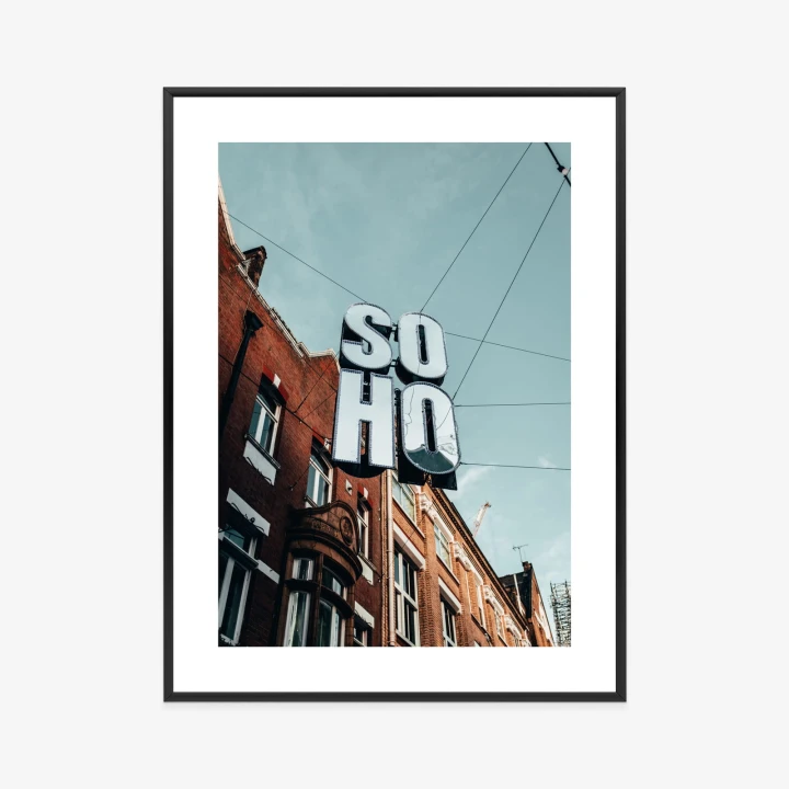 Plakat Znak Soho Na Londyńskiej Ulicy