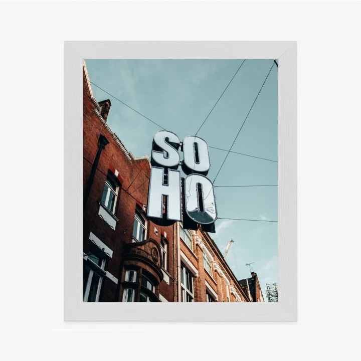 Plakat Znak Soho Na Londyńskiej Ulicy