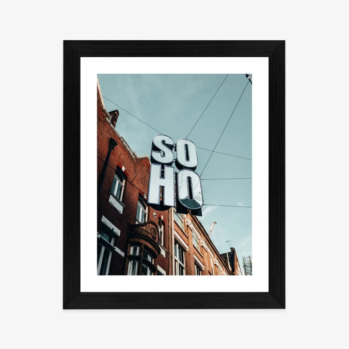 Plakat Znak Soho Na Londyńskiej Ulicy