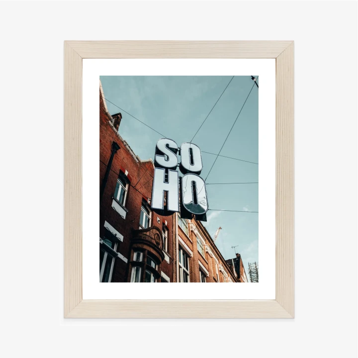 Plakat Znak Soho Na Londyńskiej Ulicy