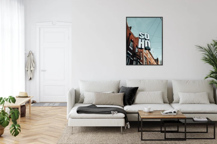 Plakat Znak Soho Na Londyńskiej Ulicy