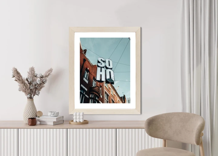 Plakat Znak Soho Na Londyńskiej Ulicy