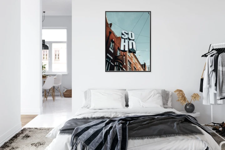 Plakat Znak Soho Na Londyńskiej Ulicy