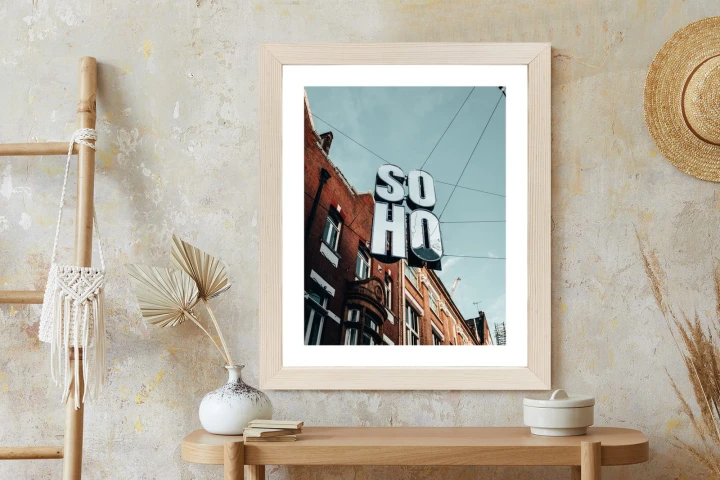 Plakat Znak Soho Na Londyńskiej Ulicy