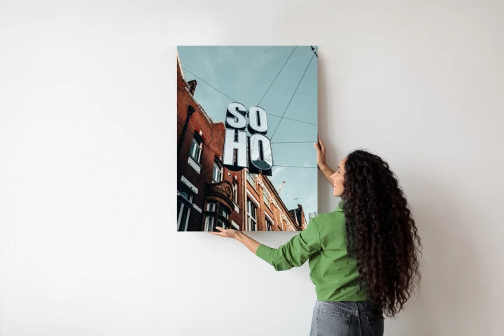 Plakat Znak Soho Na Londyńskiej Ulicy