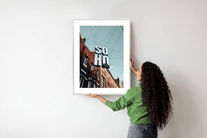 Plakat Znak Soho Na Londyńskiej Ulicy