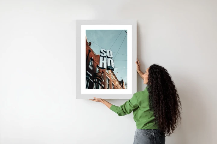 Plakat Znak Soho Na Londyńskiej Ulicy