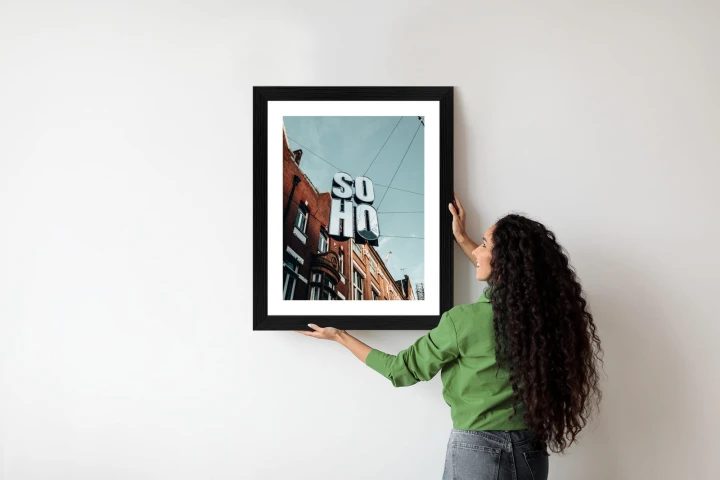 Plakat Znak Soho Na Londyńskiej Ulicy