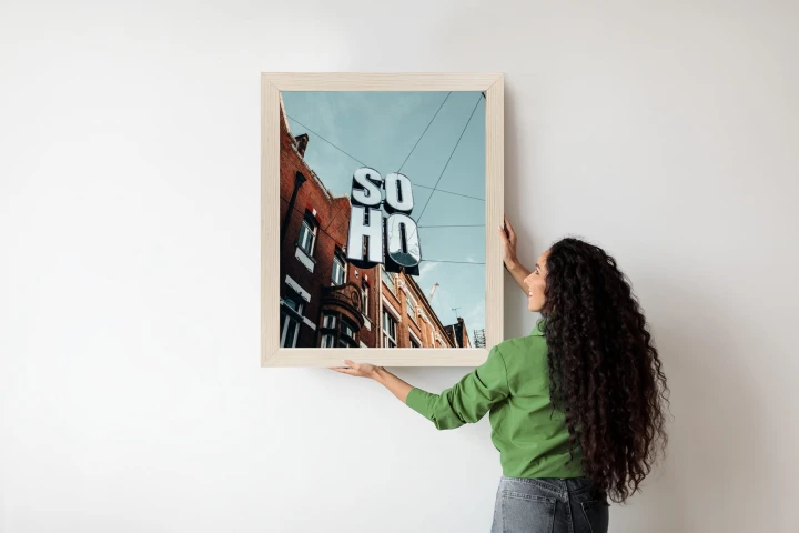 Plakat Znak Soho Na Londyńskiej Ulicy