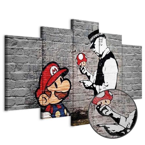 Obraz - Super Mario Mushroom Cop (Banksy)