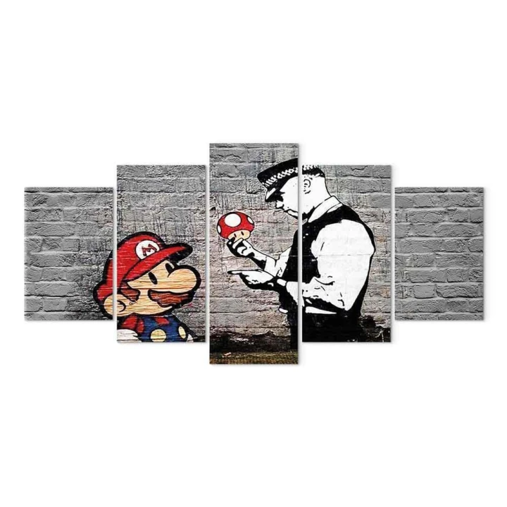 Obraz - Super Mario Mushroom Cop (Banksy)