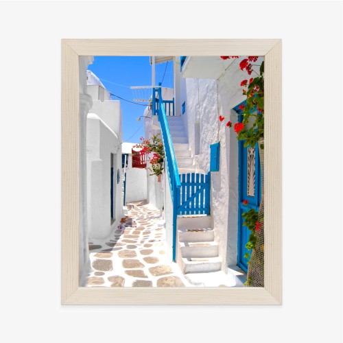 Plakat Malownicze Białe Greckie Ulice