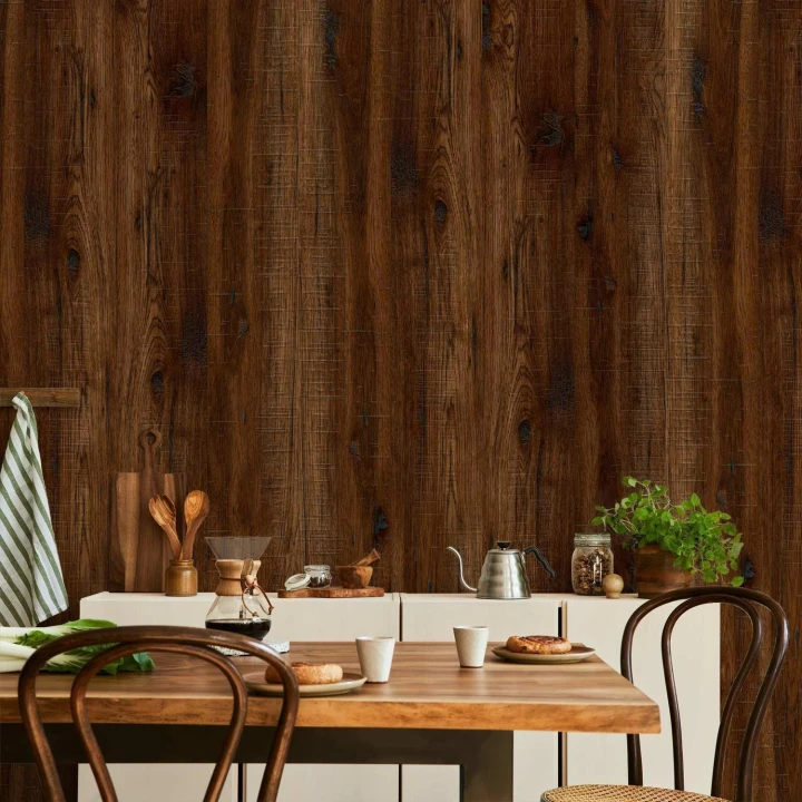 Tapeta - Ciemne drewno