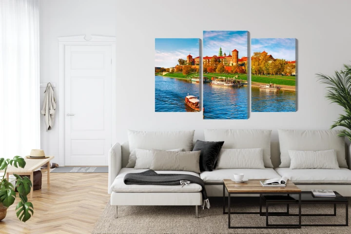 Obraz Wieloczęściowy Zamek Królewski Na Wawelu W Krakowie, Widok Panoramiczny