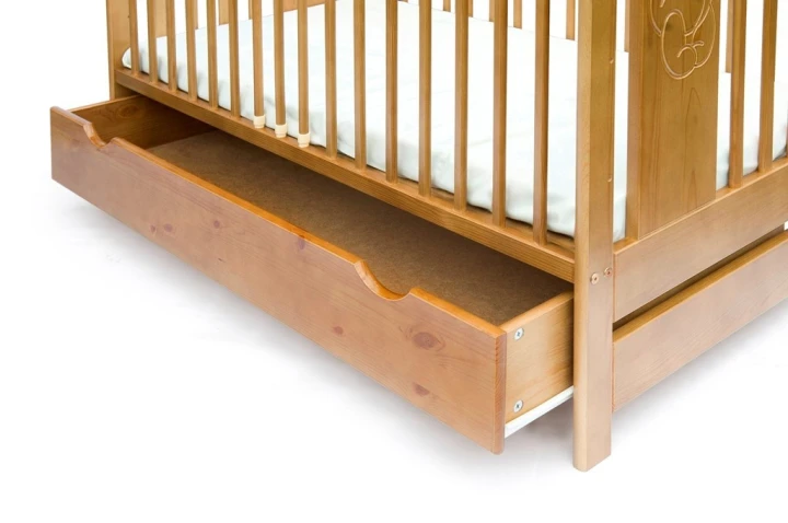 Szuflada pod łóżeczkiem dziecięcym Bear na prowadnicach