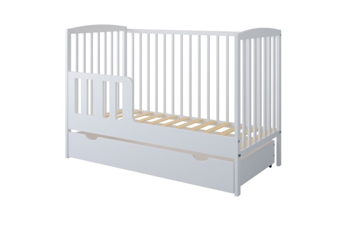 Łóżeczko z szufladą 120x60 przekształcone w tapczanik dla dziecka