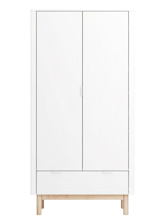 Szafa Miloo biała z ryflowanymi drzwiami do pokoju dziecka