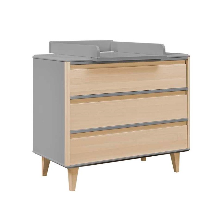 Komoda z przewijakiem Loopi brzoza szara