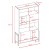 Wymiary regału Victor białego do pokoju chłopca – rysunek