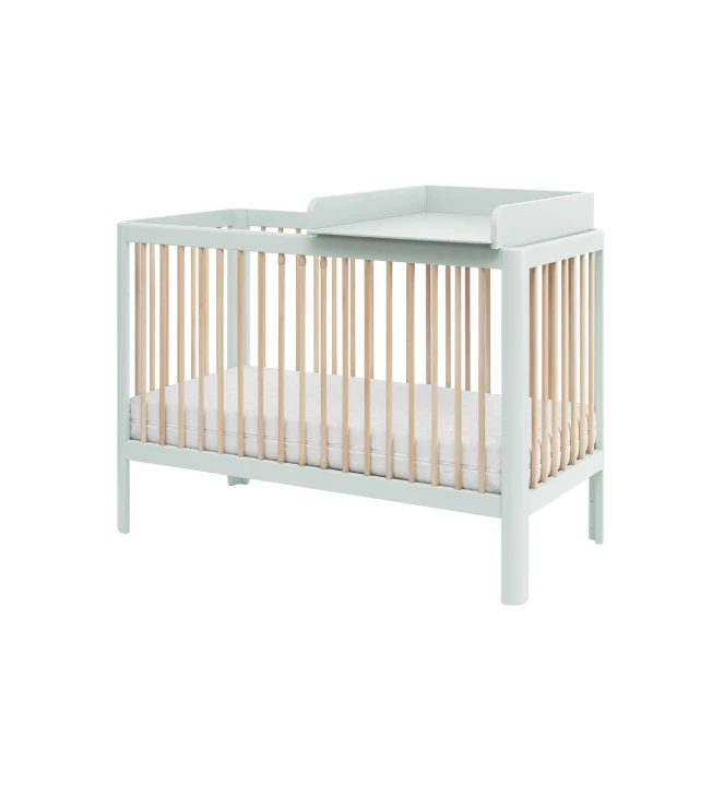 miętowe łóżeczko z przewijakiem