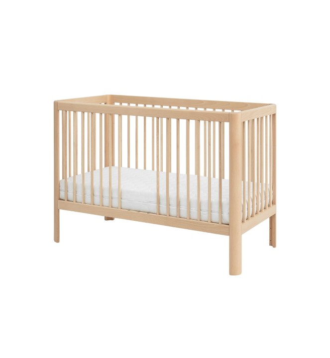 łóżeczko dziecięce 120x60 naturalne z wyjętymi szczebelkami