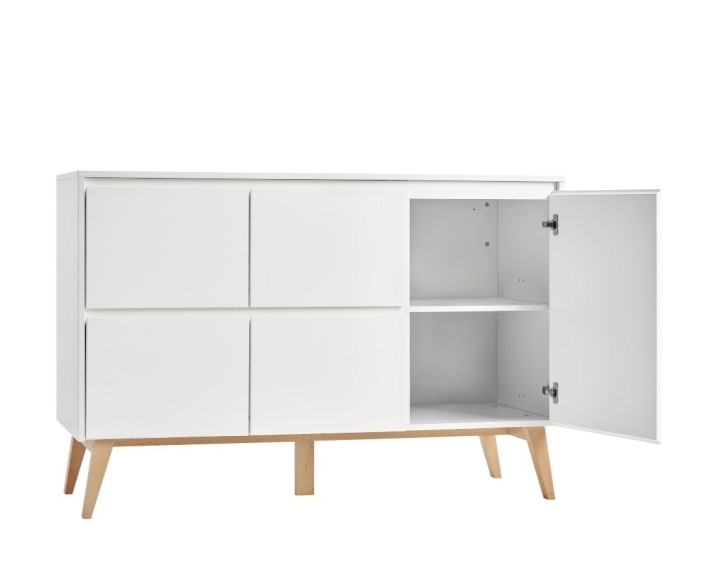 komoda niemowlęca Swing biała z szafką