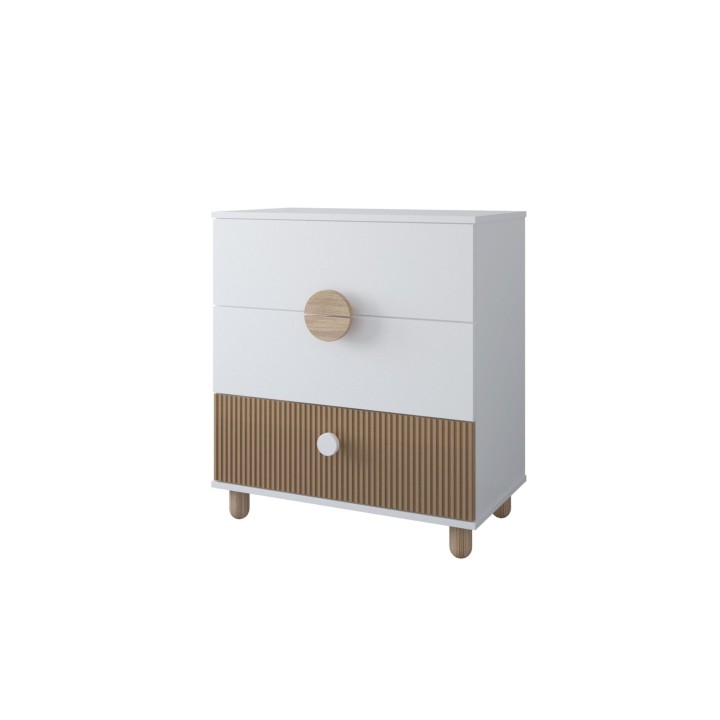 biała komoda dziecięca 3 szuflady Cocolo