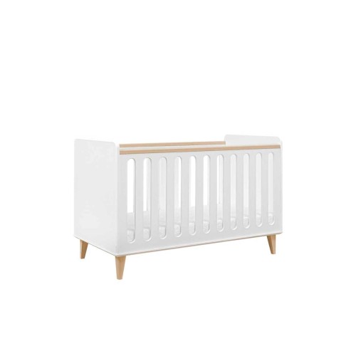 Białe łóżeczko dziecięce 120x60 Loopi