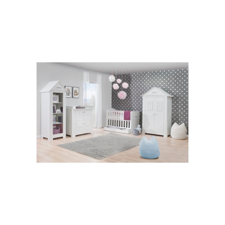 Pokó dla dziewczynki 0-6 lat, białe meble domki Marsylia