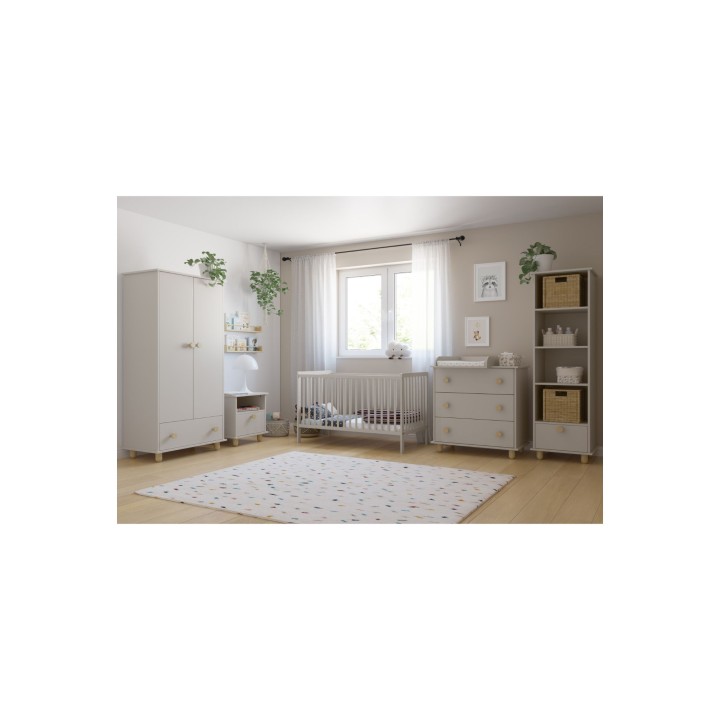 zestaw mebli dziecięcych Lilo kaszmir z łóżeczkiem i szafą