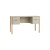Szampańskie biurko Miloo z czterema szufladami i bukowymi nogami