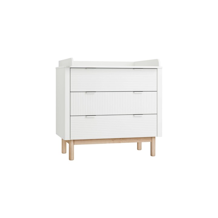 Komoda z przewijakiem Miloo biała z trzema szufladami