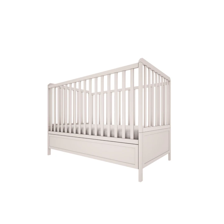 Łóżeczko dziecięce Vintage kaszmir 140x70 ze szczebelkami