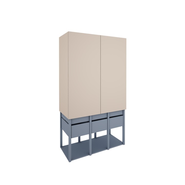 Szafa Tweens niebieska z beżowymi frontami do pokoju chłopca